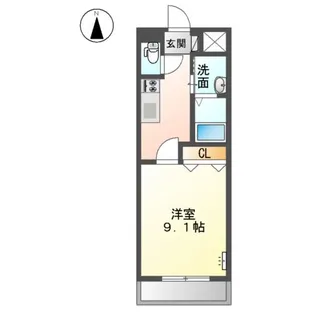 コンフォート池元【202号室】の間取り