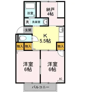 プレジール三宅 A棟【2階】の間取り