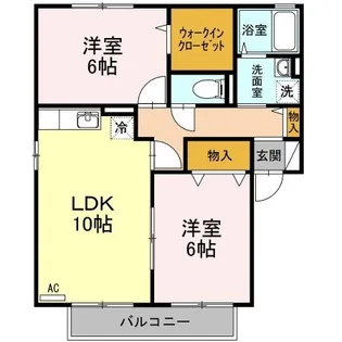 ロイヤルガーデンミルフィー B棟【2階】の間取り