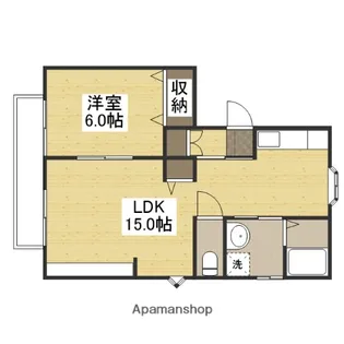 メゾン白神【202号室】の間取り