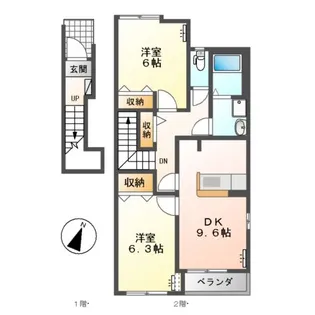 カシータ殿畑【2階】の間取り