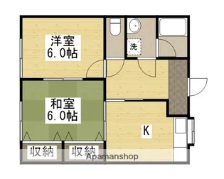 ベルフルール(北西)【1号室号室】の間取り