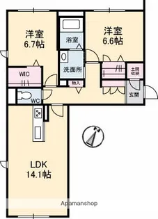ニンナ・ナンナ B棟【1階】の間取り