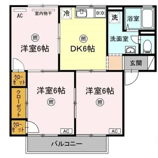 コーポジョイフル【1階】の間取り