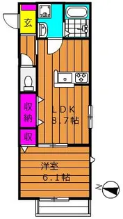 フィカーサ大島【201号室号室】の間取り