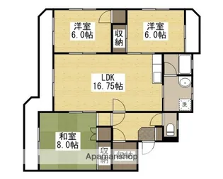 グランメリー児島【1階】の間取り