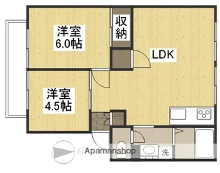 ベルメゾンツネ【201号室】の間取り