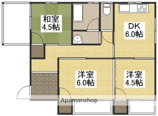 三宅コーポ【2F号室】の間取り