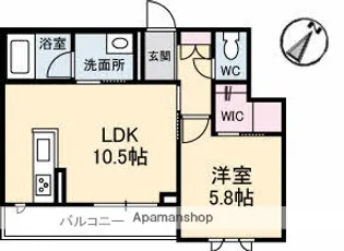 Luana(ルアナ)【2階】の間取り