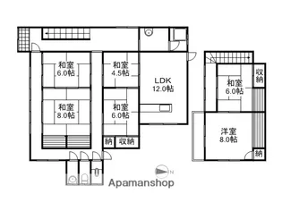 岡山県倉敷市中庄【一戸建】の間取り
