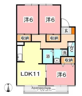 セジュール・オレンジ【1階】の間取り