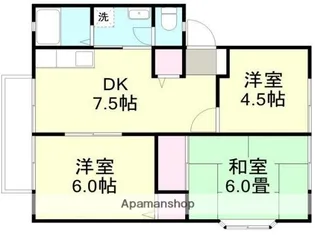 ウィンディア中島A棟【1階】の間取り