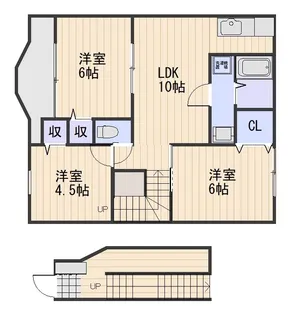 ハイツリー21 A棟【2階】の間取り