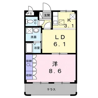 エクレセンス【1階】の間取り