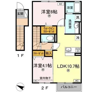 恵比寿Ⅲ【2階】の間取り