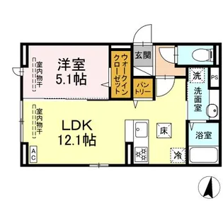 ベル・ポスト【1階】の間取り