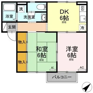 プレセジュール西阿知【1階】の間取り