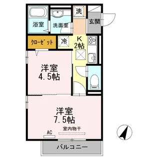 メゾン ヴィレッタ【1階】の間取り