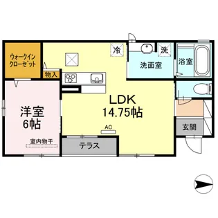 クレイン A棟【101号室】の間取り