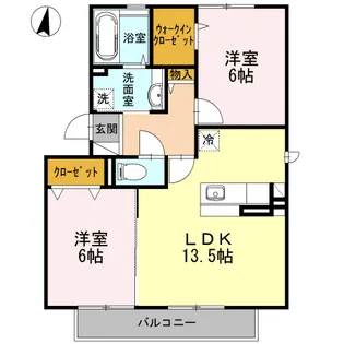 サンパティークC棟【2階】の間取り