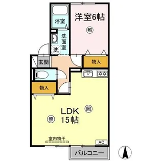 エステート21 B棟【2階】の間取り