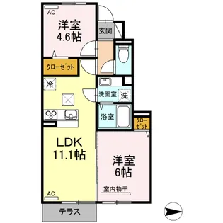 レガーロⅣ B棟【1階】の間取り