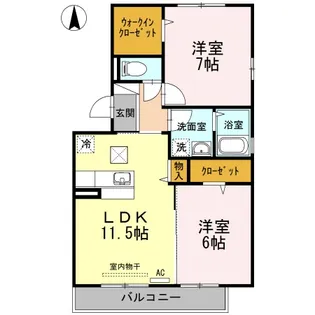 グローリー一文字【1階】の間取り