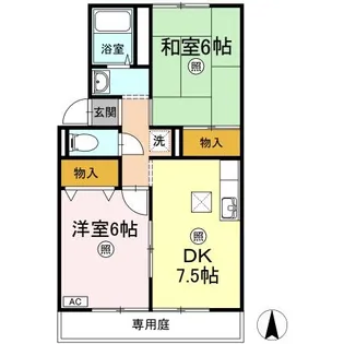 アーバンシャトル B棟【1階】の間取り
