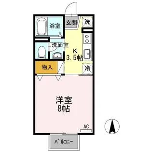 1Kの間取り画像