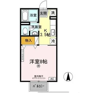 シャレード連島【206号室】の間取り