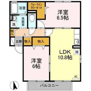 グリーンハイツ D棟【2階】の間取り