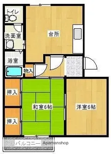 タウニィ樹 B【201号室】の間取り