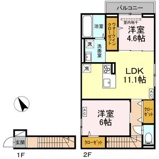 エルドール【2階】の間取り