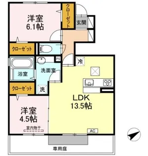 イーリオ【103号室】の間取り