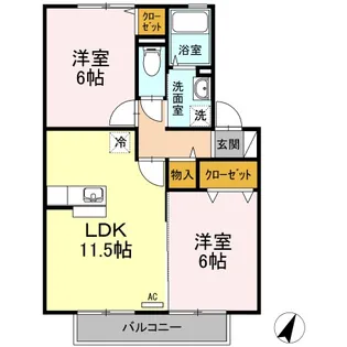 パラシオン【2階】の間取り