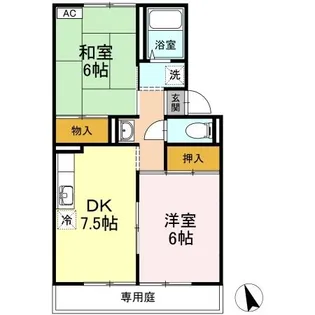 サリネージュ山手 ABCD棟 D棟【1階】の間取り