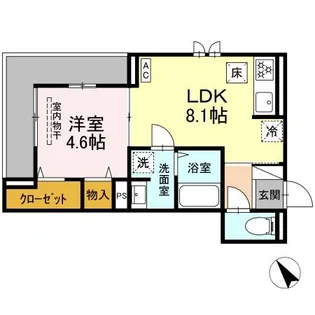 セイル瀬戸【1階】の間取り