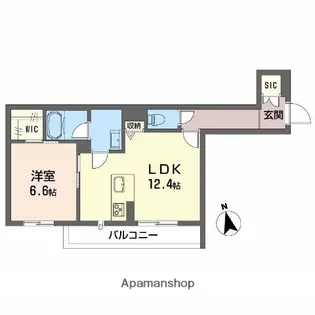 シャーメゾン カームヴィラ【2階】の間取り