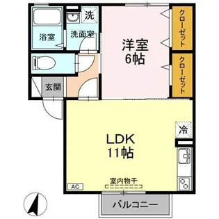 ブライト倉敷 A棟【2階】の間取り