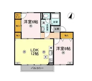 ムーンパレス【1階】の間取り