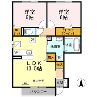 セント レイ【1階】の間取り