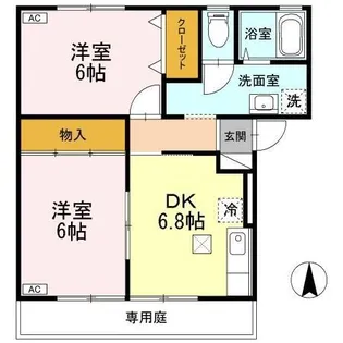 セジュール老松【1階】の間取り