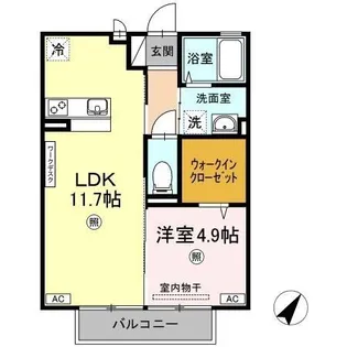 ミーテ・レーテ羽島【2階】の間取り