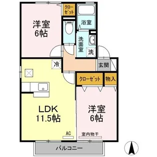 ボヌール C棟【1階】の間取り
