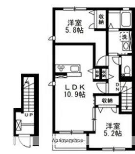 リバーテラスイヴ【2階】の間取り