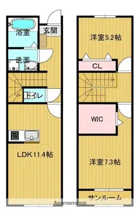Tiara Shinkurashiki A【1階】の間取り