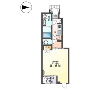 仮)スターテラス中畝【102号室】の間取り