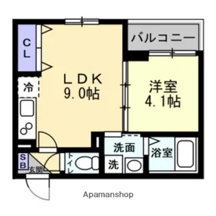 グランシェード川入【103号室】の間取り