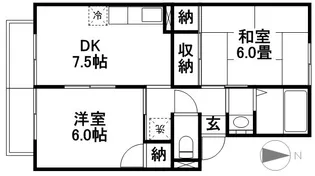 サンシャイン中村 A棟【2階】の間取り