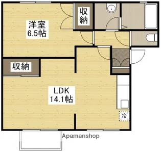 ラ・ソレイユ【101号室】の間取り
